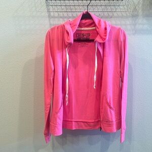 Pink Lightweight Full Zip Sweatshirt
